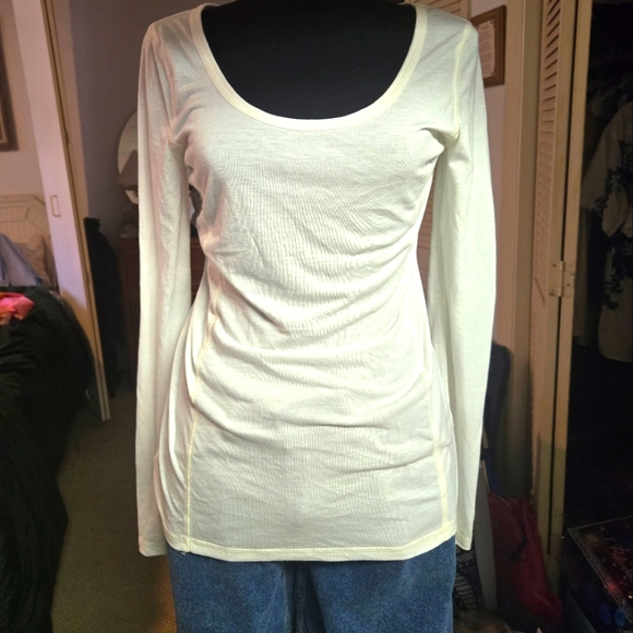 Creamy White Super Soft LS Tee - Picture 2 of 7